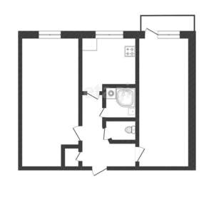 2-к квартира, вторичка, 44м2, 3/5 этаж