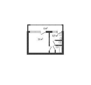 1-к квартира, вторичка, 34м2, 10/10 этаж