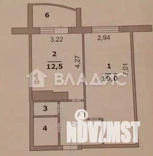 1-к квартира, вторичка, 41м2, 1/5 этаж