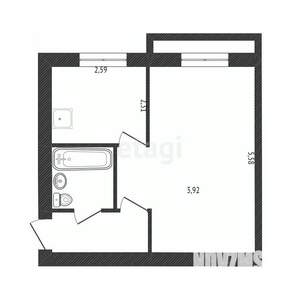 1-к квартира, вторичка, 33м2, 3/4 этаж