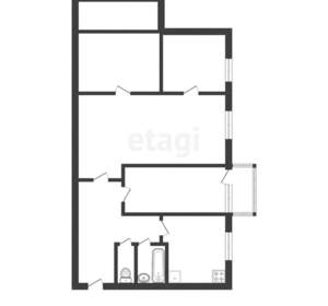 4-к квартира, вторичка, 63м2, 2/5 этаж