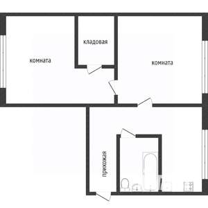 2-к квартира, вторичка, 45м2, 4/5 этаж