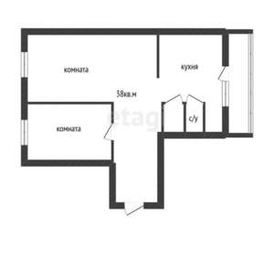 2-к квартира, вторичка, 64м2, 4/7 этаж