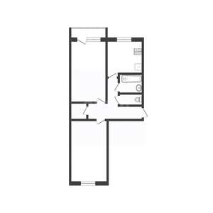 2-к квартира, вторичка, 42м2, 2/5 этаж