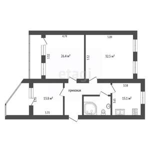 3-к квартира, вторичка, 105м2, 10/16 этаж
