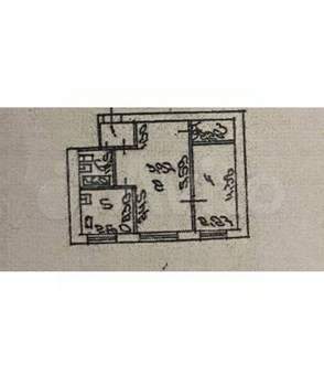 2-к квартира, вторичка, 42м2, 4/5 этаж