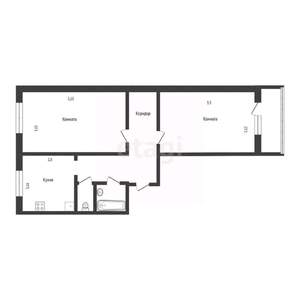 2-к квартира, вторичка, 55м2, 4/10 этаж