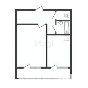 1-к квартира, вторичка, 49м2, 4/8 этаж