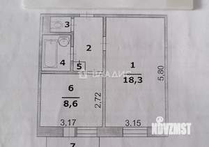 1-к квартира, вторичка, 35м2, 4/10 этаж