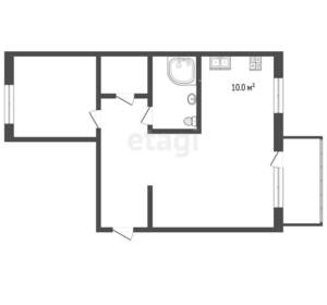 2-к квартира, вторичка, 52м2, 3/4 этаж