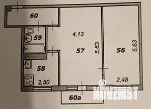 2-к квартира, вторичка, 46м2, 4/5 этаж