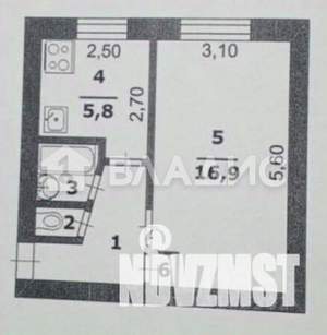 1-к квартира, вторичка, 30м2, 1/5 этаж