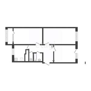 3-к квартира, вторичка, 62м2, 2/5 этаж