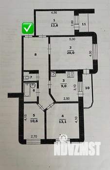 4-к квартира, вторичка, 86м2, 13/17 этаж