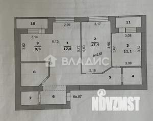 3-к квартира, вторичка, 85м2, 4/9 этаж