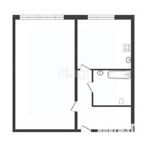 1-к квартира, вторичка, 30м2, 1/5 этаж