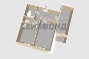 2-к квартира, вторичка, 46м2, 1/10 этаж