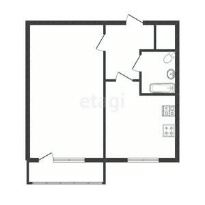1-к квартира, вторичка, 32м2, 2/5 этаж