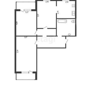 3-к квартира, вторичка, 74м2, 6/9 этаж