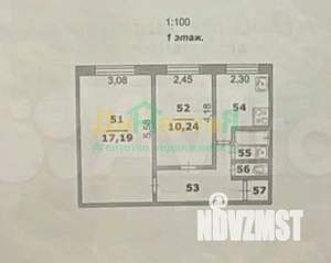 2-к квартира, вторичка, 44м2, 1/5 этаж