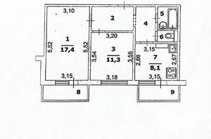 2-к квартира, вторичка, 50м2, 10/10 этаж