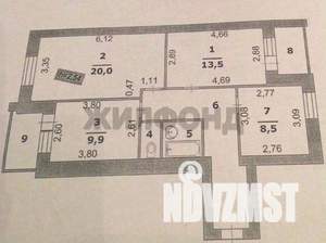 3-к квартира, вторичка, 72м2, 3/5 этаж