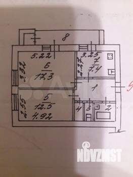 2-к квартира, вторичка, 52м2, 2/12 этаж