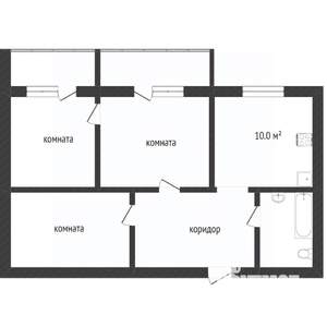 3-к квартира, вторичка, 75м2, 16/17 этаж