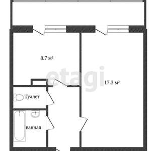 1-к квартира, вторичка, 35м2, 1/10 этаж
