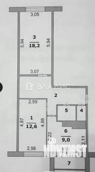 2-к квартира, вторичка, 56м2, 3/5 этаж
