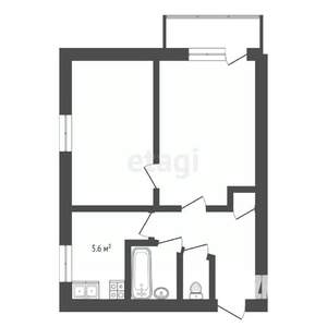 2-к квартира, вторичка, 39м2, 3/5 этаж