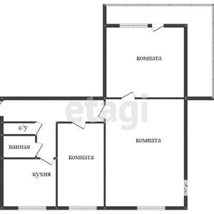 3-к квартира, вторичка, 56м2, 2/9 этаж