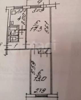 2-к квартира, вторичка, 45м2, 5/9 этаж