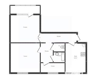 3-к квартира, вторичка, 60м2, 6/10 этаж