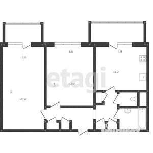 2-к квартира, вторичка, 54м2, 7/10 этаж