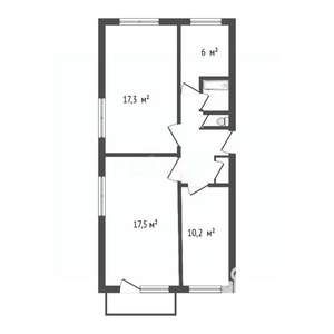 3-к квартира, вторичка, 61м2, 3/5 этаж