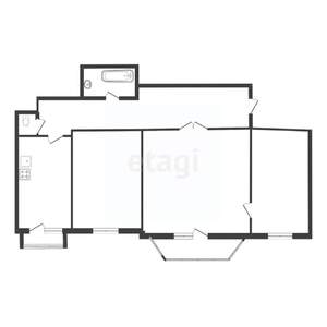 3-к квартира, вторичка, 59м2, 4/4 этаж