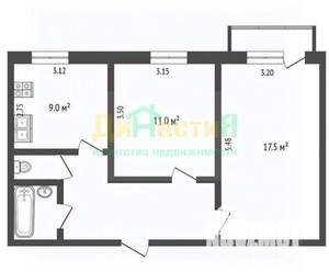 2-к квартира, вторичка, 51м2, 3/10 этаж