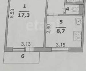 1-к квартира, вторичка, 34м2, 8/10 этаж