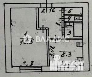1-к квартира, вторичка, 38м2, 4/10 этаж