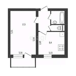 1-к квартира, вторичка, 34м2, 7/10 этаж