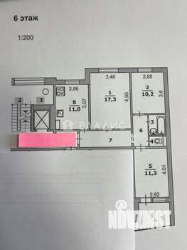 3-к квартира, вторичка, 65м2, 6/10 этаж
