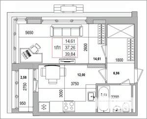 1-к квартира, вторичка, 40м2, 16/16 этаж