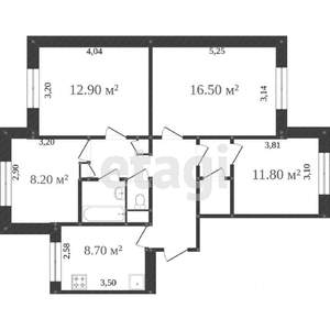 4-к квартира, вторичка, 62м2, 5/5 этаж
