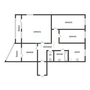 4-к квартира, вторичка, 109м2, 13/16 этаж