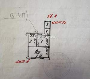 2-к квартира, вторичка, 36м2, 1/1 этаж