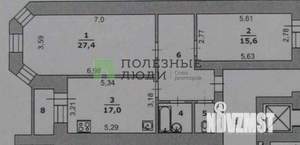 2-к квартира, вторичка, 78м2, 6/14 этаж