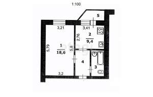 1-к квартира, вторичка, 38м2, 13/14 этаж
