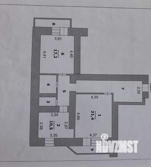 2-к квартира, вторичка, 75м2, 6/14 этаж