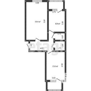 2-к квартира, вторичка, 51м2, 8/10 этаж